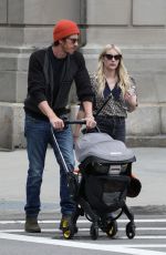 EMMA ROBERTS and Garrett Hedlund Out with Their Baby in Boston 06/25/2021