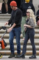 EMMA ROBERTS and Garrett Hedlund Out with Their Baby in Boston 06/25/2021