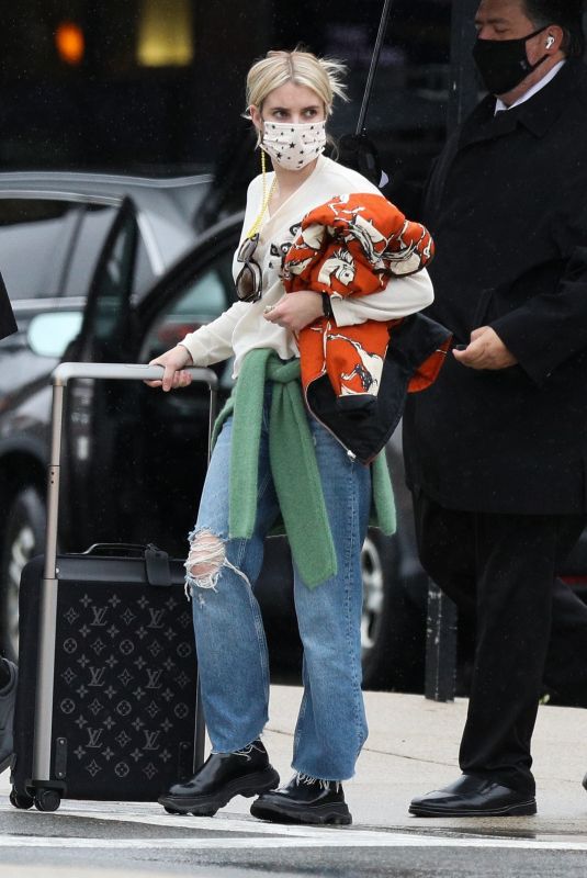 EMMA ROBERTS Arrives in Boston 06/01/2021
