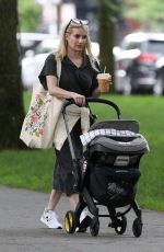 EMMA ROBERTS Out with Her Baby in Boston 06/23/2021