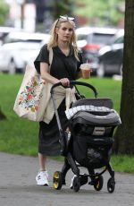 EMMA ROBERTS Out with Her Baby in Boston 06/23/2021
