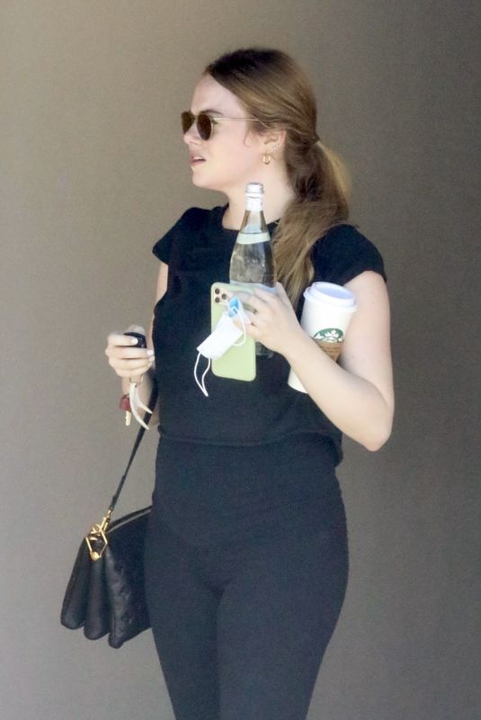 EMMA STONE at a Gym in Santa Monica 06/02/2021