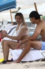 EUGENIE BOUCHARD in Bikini at a Beach in Miami 06/18/2021
