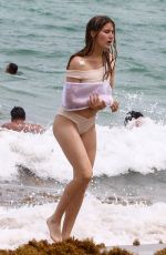 EUGENIE BOUCHARD in Bikini at a Beach in Miami 06/18/2021