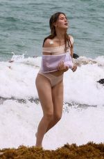 EUGENIE BOUCHARD in Bikini at a Beach in Miami 06/18/2021