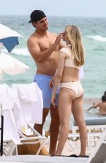 EUGENIE BOUCHARD in Bikini at a Beach in Miami 06/18/2021