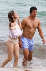 EUGENIE BOUCHARD in Bikini at a Beach in Miami 06/18/2021