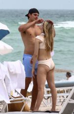 EUGENIE BOUCHARD in Bikini at a Beach in Miami 06/18/2021