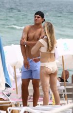 EUGENIE BOUCHARD in Bikini at a Beach in Miami 06/18/2021