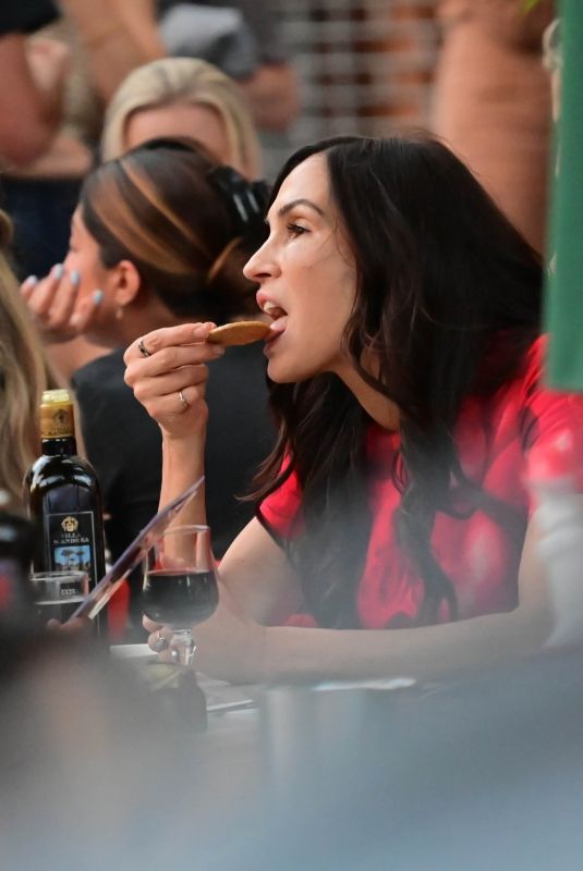 FAMKE JANSSEN at a Dinner at Bar Pitti in New York 06/23/2021