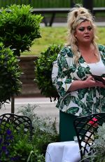 GEMMA COLLINS at Lunch with Her Brother at Dorchester Hotel 06/10/2001