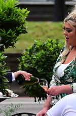 GEMMA COLLINS at Lunch with Her Brother at Dorchester Hotel 06/10/2001