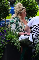 GEMMA COLLINS at Lunch with Her Brother at Dorchester Hotel 06/10/2001
