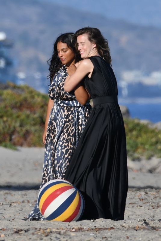 GEORGIA MAY JAGGER and PALOMA ELESSER at a Photoshoot in Malibu 06/13/2021