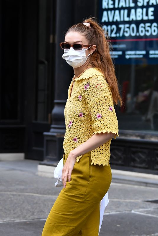 GIGI HADID Heading to a Salon in New York 06/04/2021