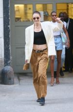 GIGI HADID Leaves Marc Jacobs Show at New York Public Library 06/28/2021