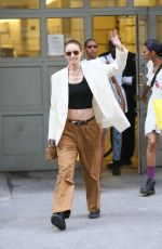 GIGI HADID Leaves Marc Jacobs Show at New York Public Library 06/28/2021