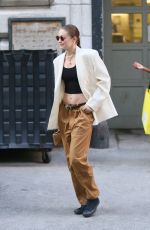 GIGI HADID Leaves Marc Jacobs Show at New York Public Library 06/28/2021