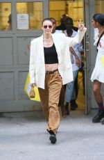 GIGI HADID Leaves Marc Jacobs Show at New York Public Library 06/28/2021