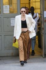 GIGI HADID Leaves Marc Jacobs Show at New York Public Library 06/28/2021