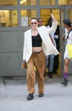 GIGI HADID Leaves Marc Jacobs Show at New York Public Library 06/28/2021