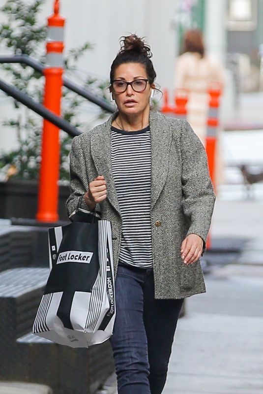 GINA GERSHON Shopping at Footlocker in New York 06/01/2021
