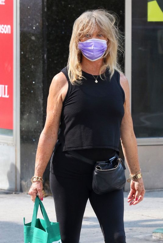 GOLDIE HAWN Out Shopping in New York 06/08/2021