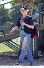 GWEN STEFANI in Ripped Denim Out in Santa Monica 06/12/2021
