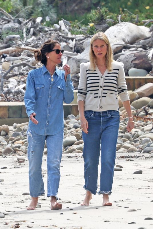 GWYNETH PALTROW Out on the Beach in Montecito 06/06/2021
