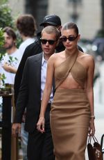 HAILEY and Justin BIEBER at Dinand by Ferdi Restaurant in Paris 06/21/2021