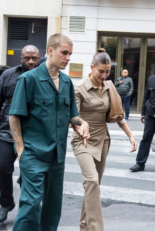 HAILEY and Justin BIEBER at Maison du Caviar in Paris 06/22/2021