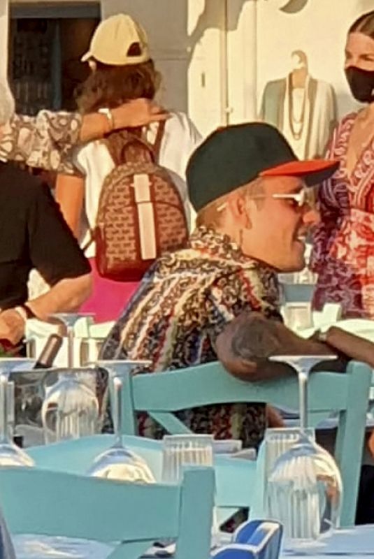HAILEY and Justin BIEBER Out for Dinner in Greece 06/28/2021