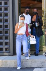 HAILEY BIEBER and JUSTINE SKYE Shopping at H.Lorenzo in West Hollywood 06/09/2021