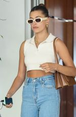 HAILEY BIEBER at a Skincare Clinic in Beverly Hills 06/08/2021