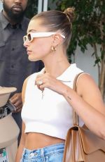 HAILEY BIEBER at a Skincare Clinic in Beverly Hills 06/08/2021