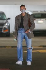 HAILEY BIEBER in Ripped Denim Out in Beverly Hills 06/16/2021