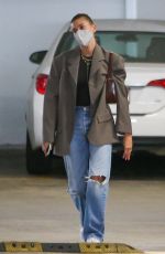 HAILEY BIEBER in Ripped Denim Out in Beverly Hills 06/16/2021