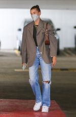 HAILEY BIEBER in Ripped Denim Out in Beverly Hills 06/16/2021