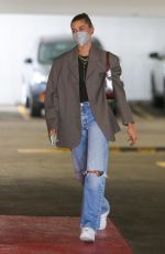 HAILEY BIEBER in Ripped Denim Out in Beverly Hills 06/16/2021