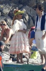 HALLE BAILEY on the Set of The Little Mermaid at a Beach in Sardinia 06/28/2021