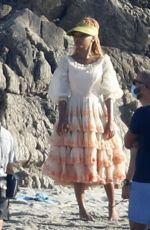 HALLE BAILEY on the Set of The Little Mermaid at a Beach in Sardinia 06/28/2021