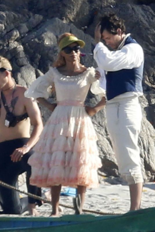 HALLE BAILEY on the Set of The Little Mermaid at a Beach in Sardinia 06/28/2021