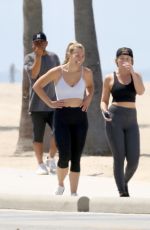 HANNAH BROWN Out Jogging with a Friend in Los Angeles 06/17/2021