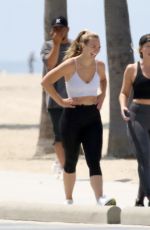 HANNAH BROWN Out Jogging with a Friend in Los Angeles 06/17/2021