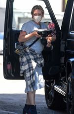 HILARY DUFF Arrives at a Hair Salon in Los Angeles 06/14/2021