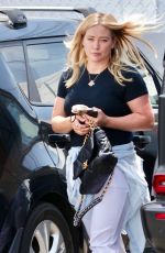 HILARY DUFF Arrives at a Private Gym in Studio City 06/15/2021