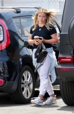 HILARY DUFF Arrives at a Private Gym in Studio City 06/15/2021