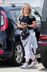 HILARY DUFF Arrives at a Private Gym in Studio City 06/15/2021