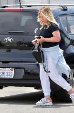 HILARY DUFF Arrives at a Private Gym in Studio City 06/15/2021