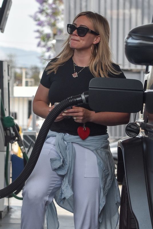 HILARY DUFF at a Gaas Station in Studio City 06/15/2021